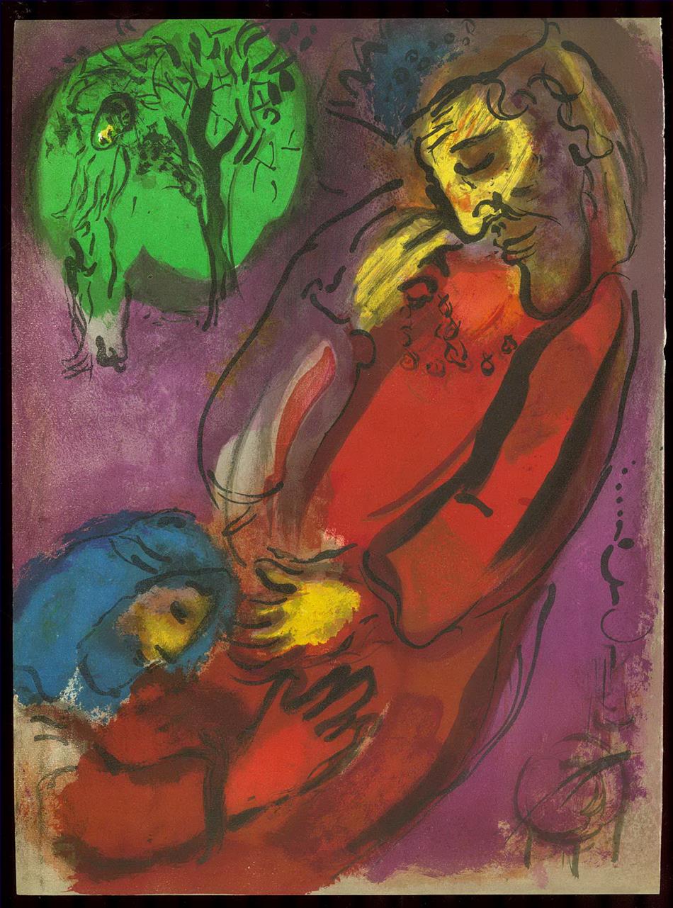 David et Absalom contemporains de Marc Chagall Peintures à l'huile